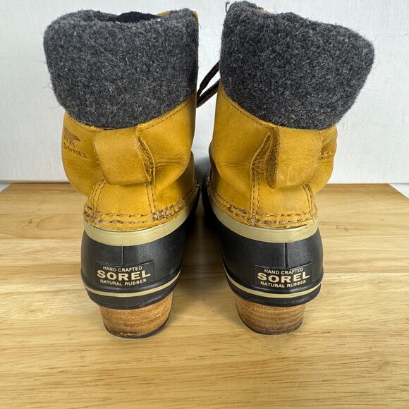 Sorel Women's Slimpack Lace Up Leather Brown Waterproof Duck Winter Boot Size 6 - Picture 5 of 8